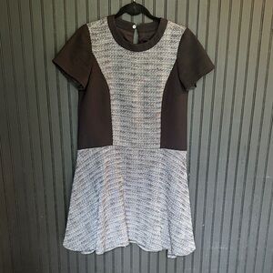 Madewell Black and Gray Mini Dress